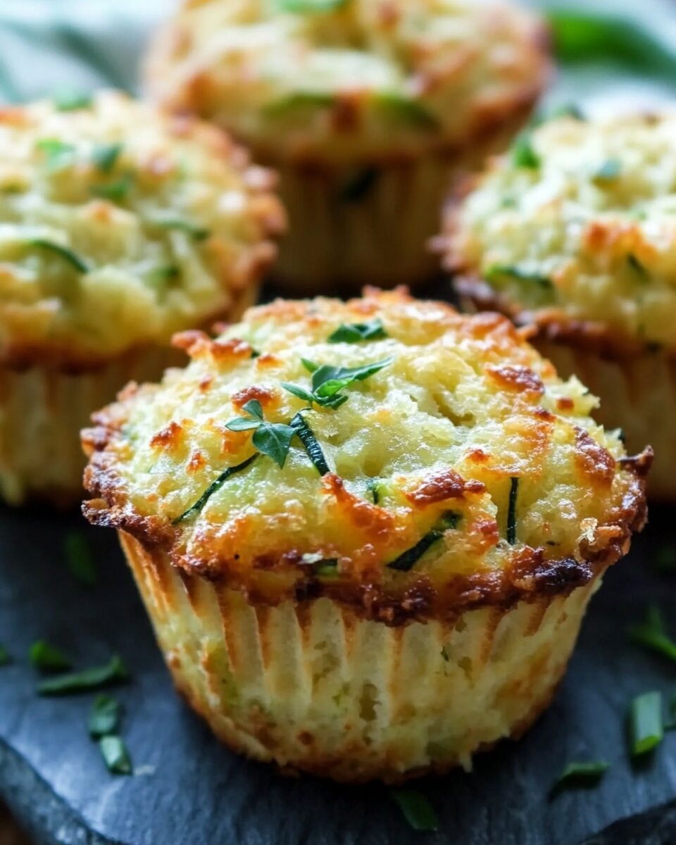 Crispy Parmesan Zucchini Potato Muffins