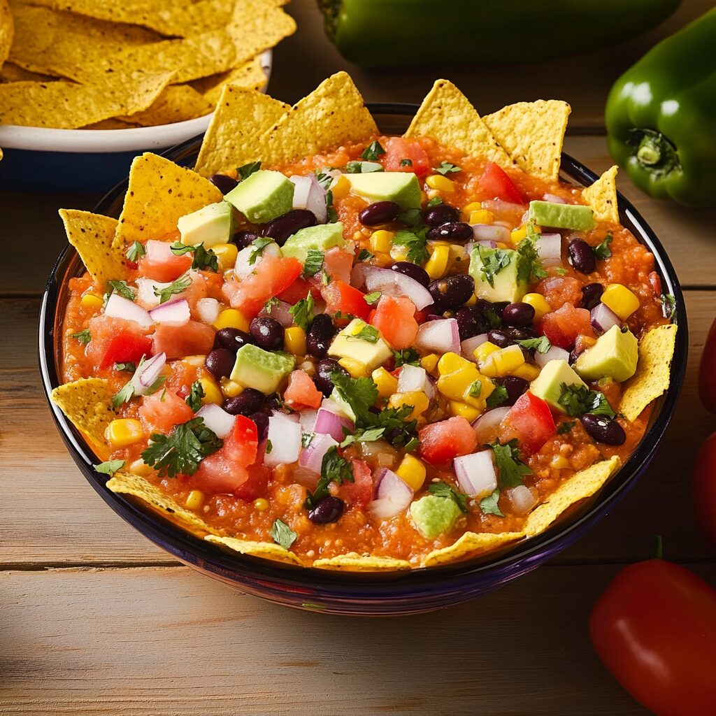 Creamy Salsa & Bean Fiesta Dip