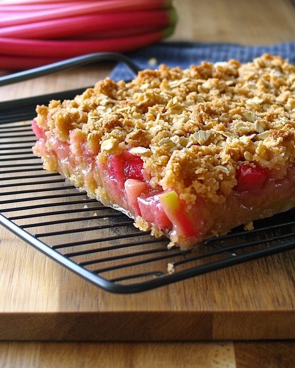 Old-Fashioned Rhubarb Crunch with Buttery Oat Topping