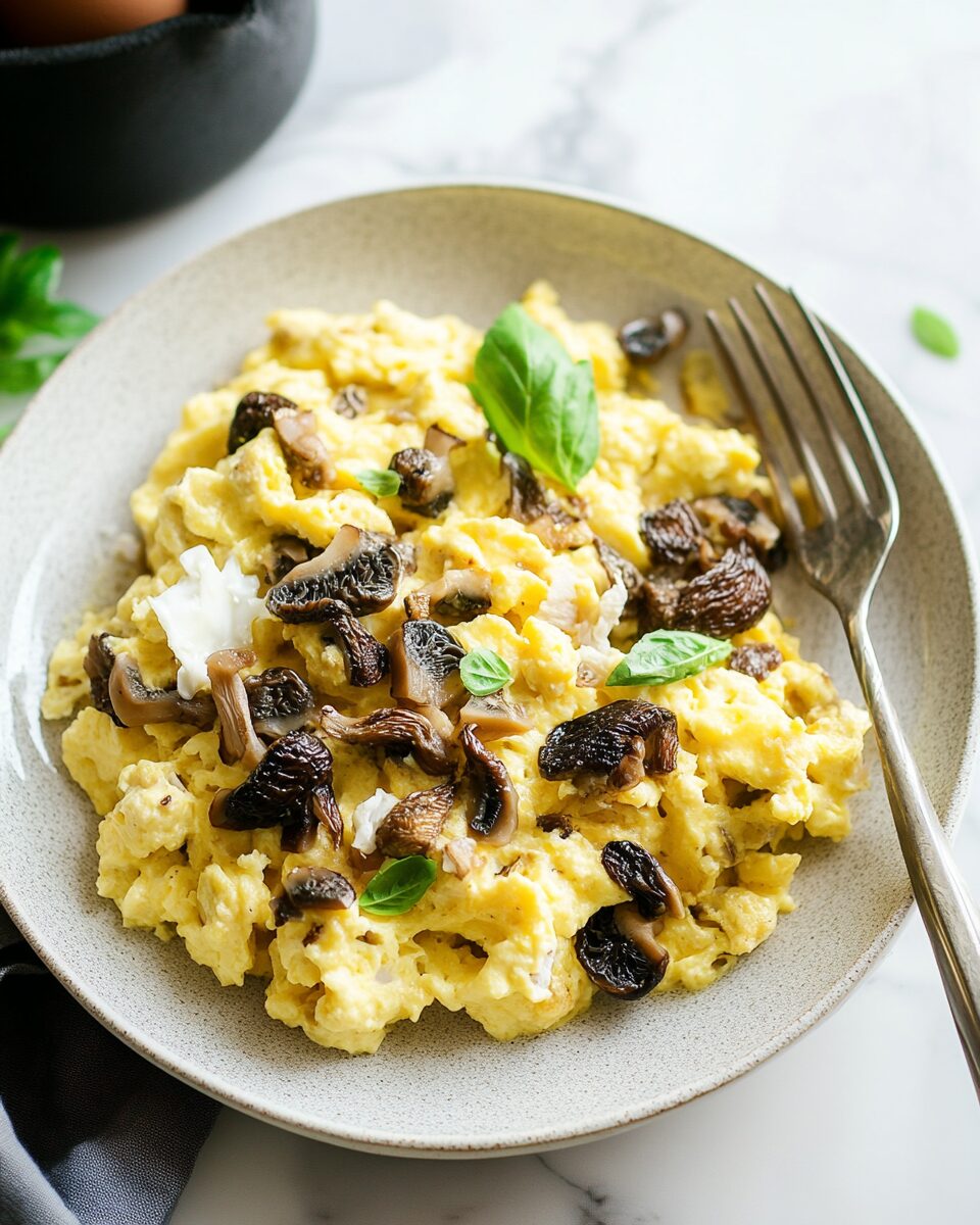 Scrambled Eggs with Morel Mushrooms