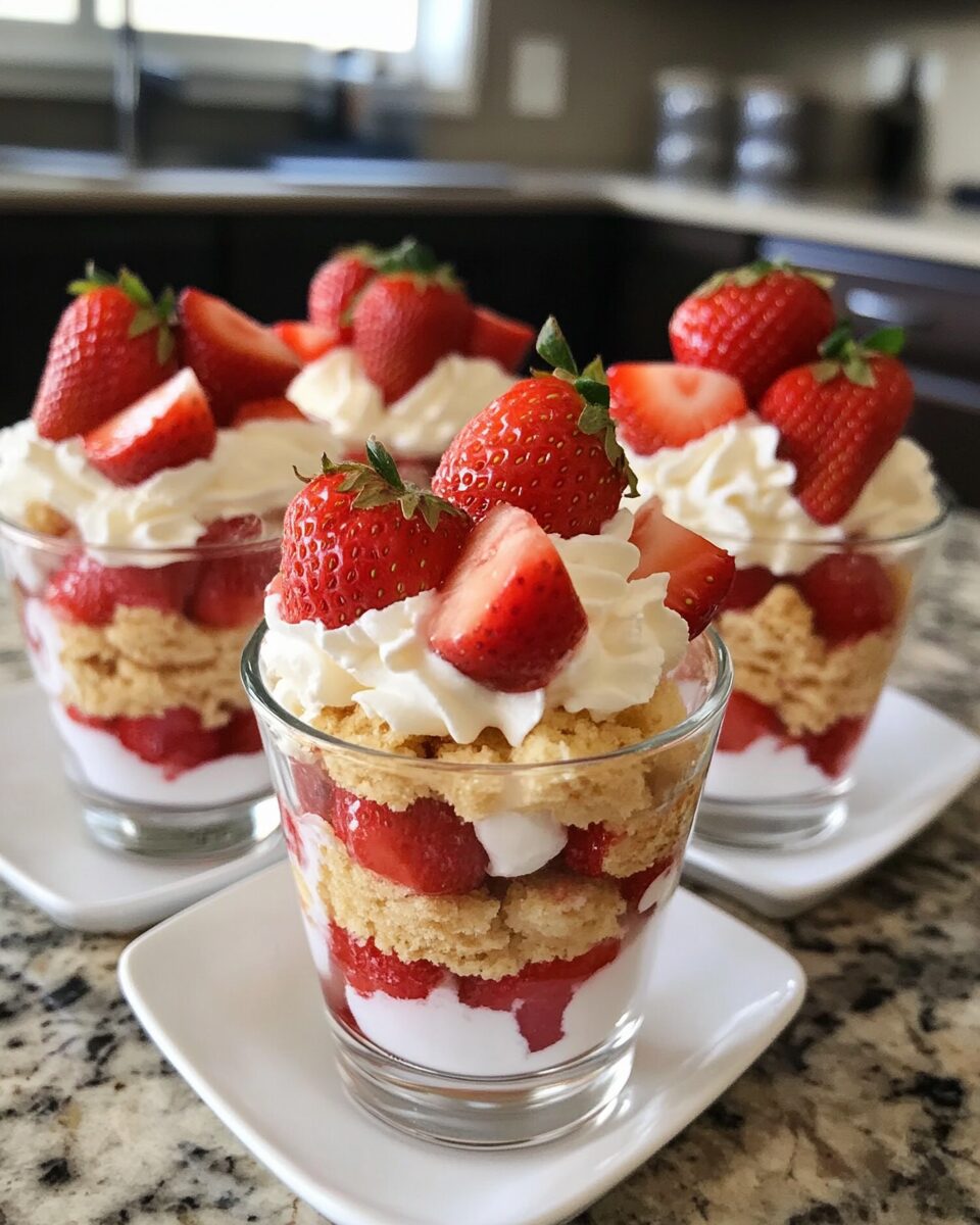 Strawberry Shortcake Parfait Cups