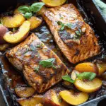 Bourbon Peach Roasted Salmon
