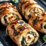 Chicken Rolls with Feta, Spinach & Sun-Dried Tomatoes