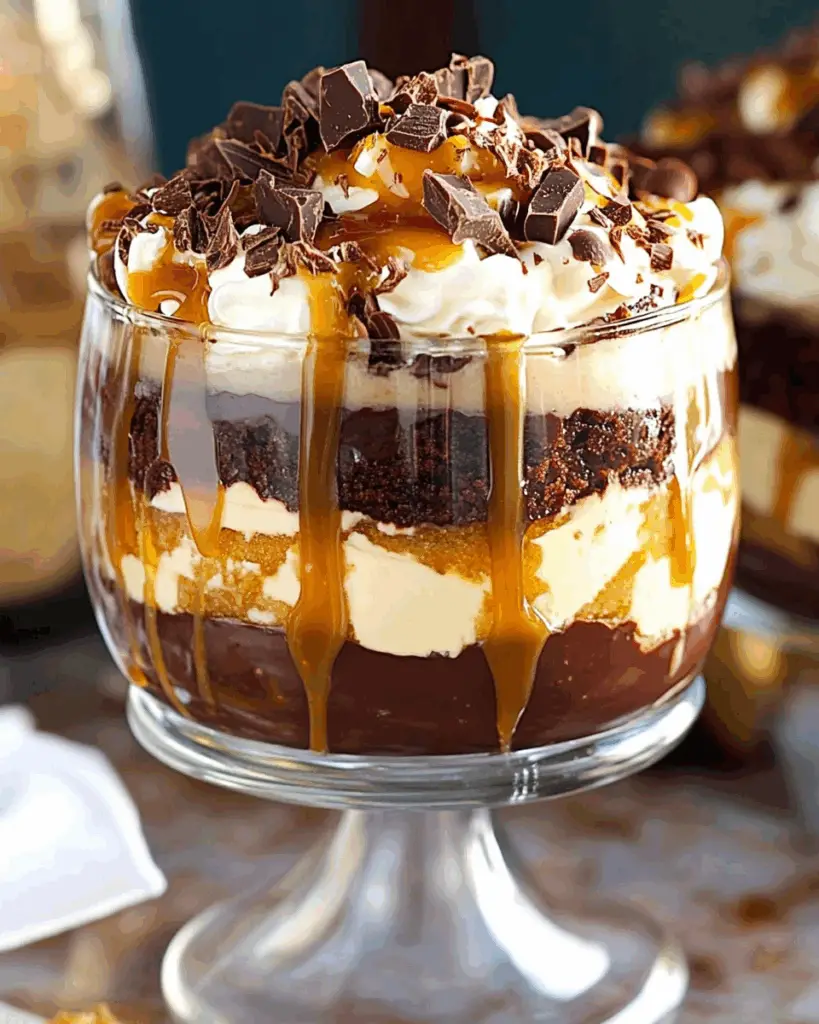 Chocolate Caramel Toffee Cake Trifles