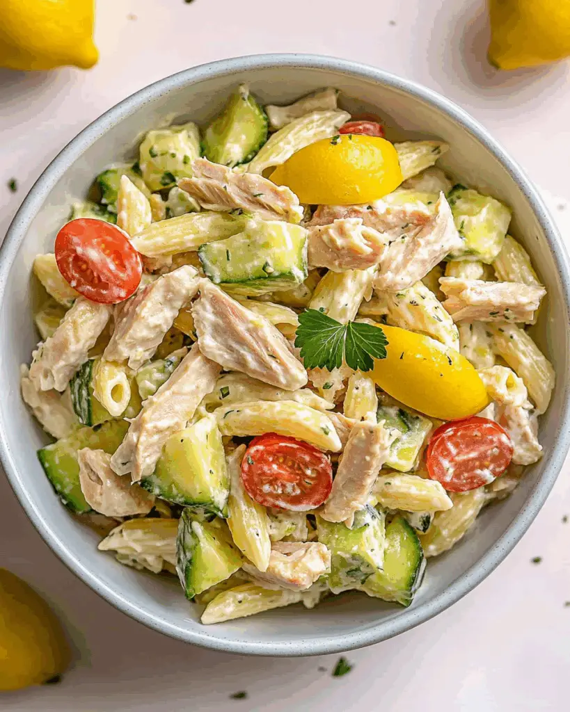Creamy Healthy Tuna Pasta Salad
