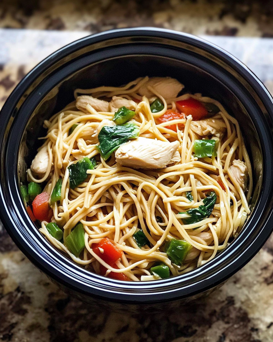 Crockpot Chicken Lo Mein
