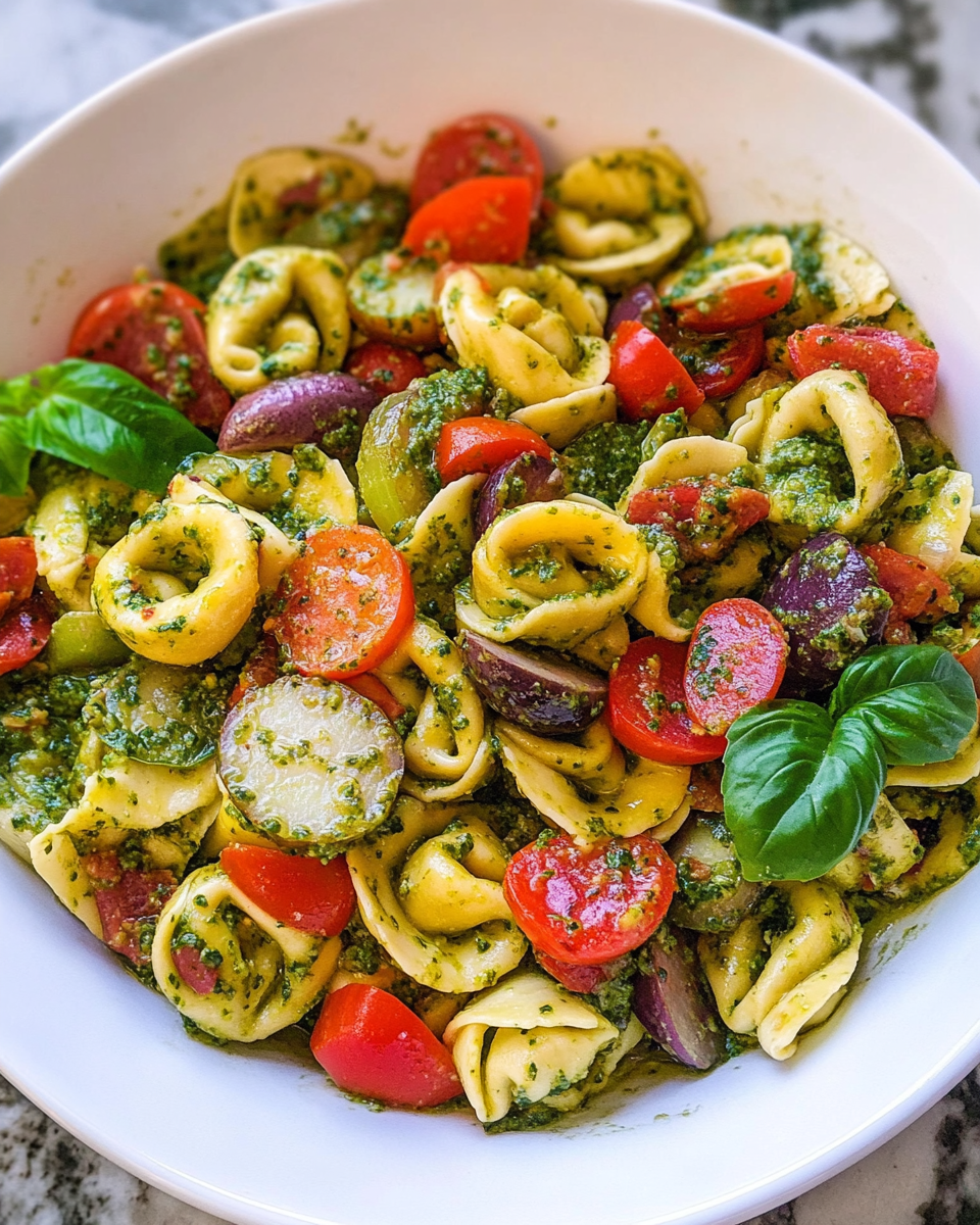 Pesto Tortellini with Vegetables