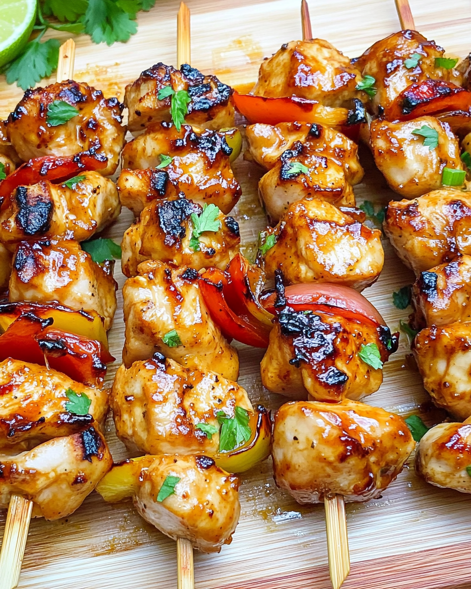Spicy Honey Lime Chicken Skewers