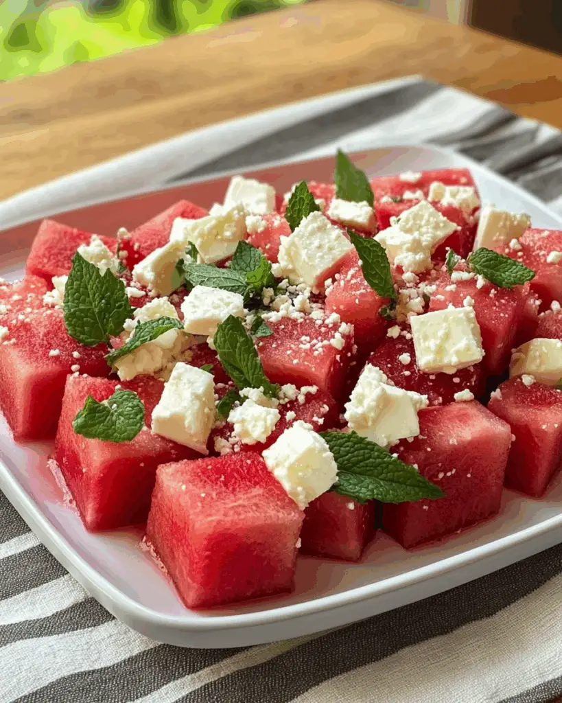 Watermelon Feta Salad with Mint