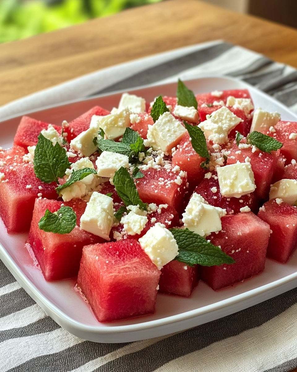Watermelon Feta Salad with Mint