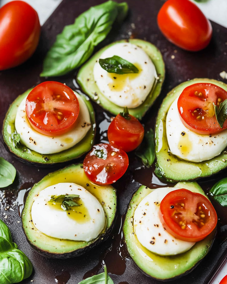 Caprese Stuffed Avocados
