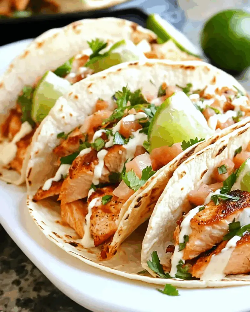 Chile Lime Salmon Tacos