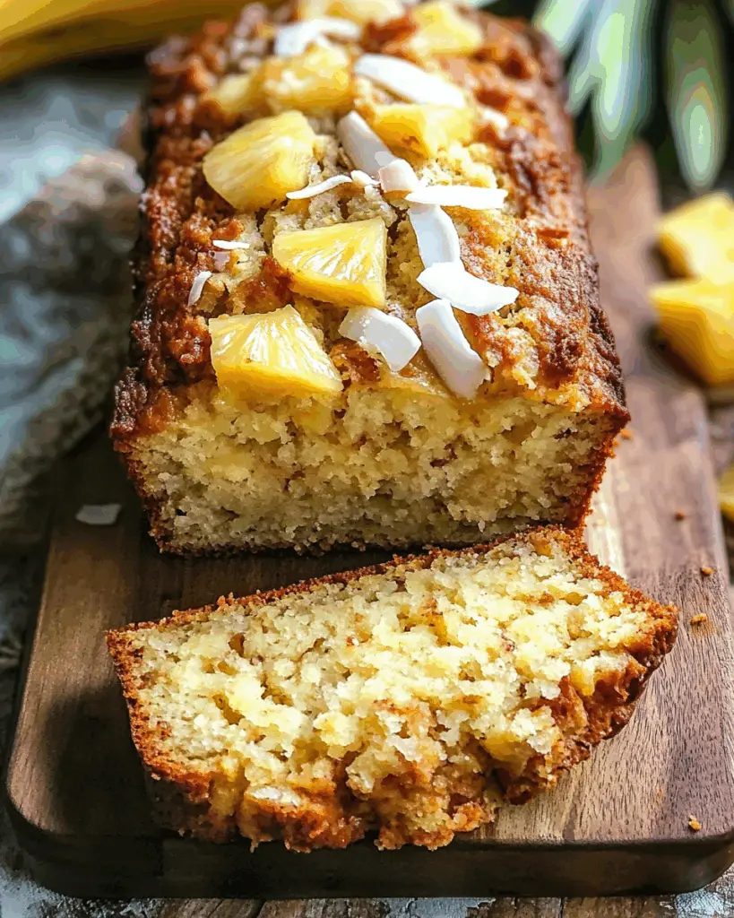 Coconut Pineapple Banana Bread