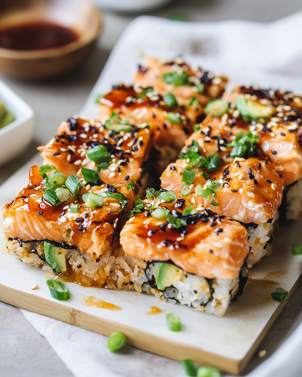 Spicy Salmon Sushi Bake