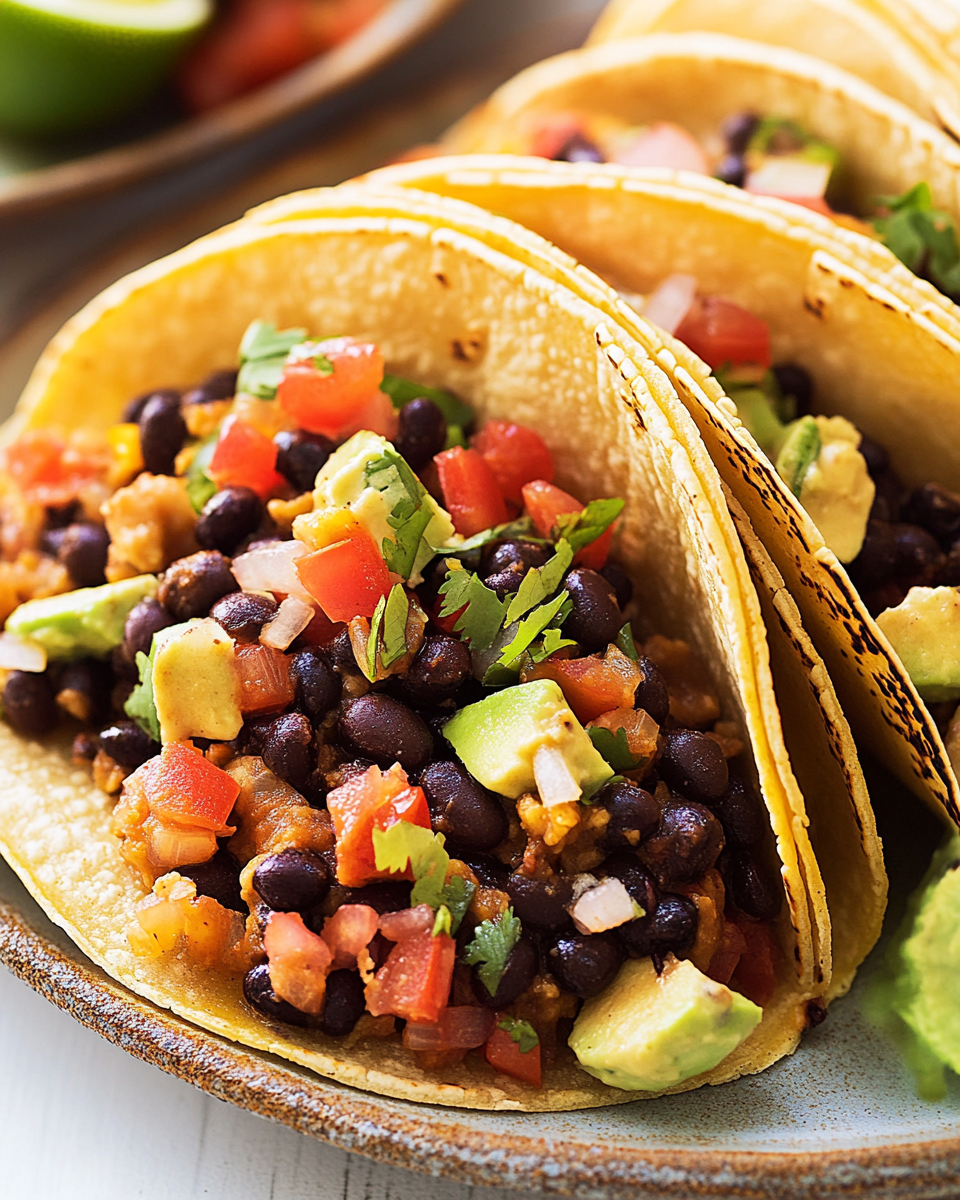 Spiced Black Bean Tacos