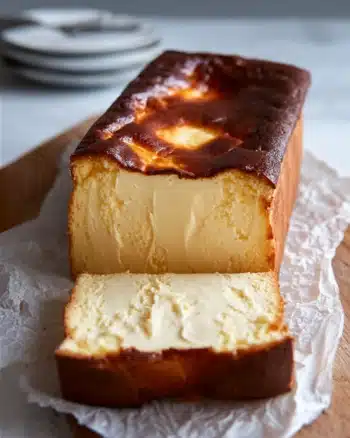 Burnt Basque Cheesecake in a Loaf Pan