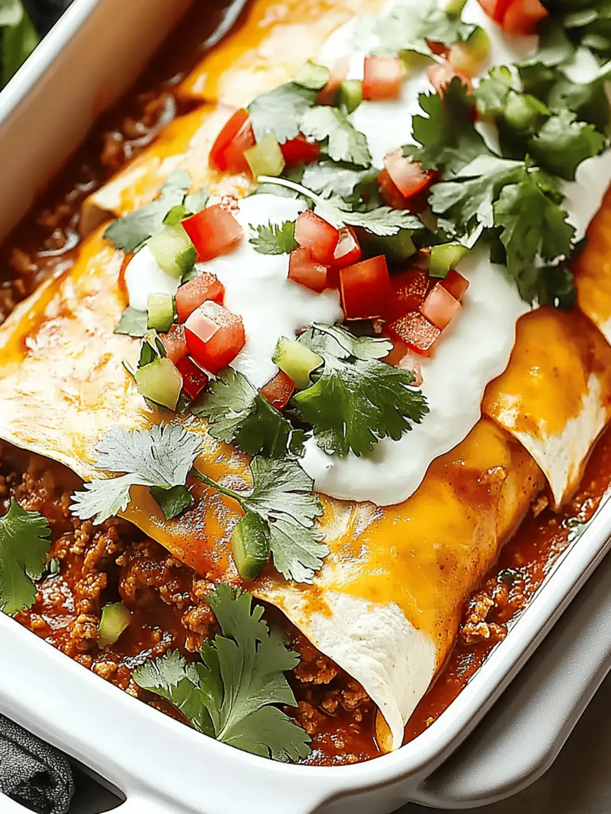 Easy Ground Beef Enchiladas