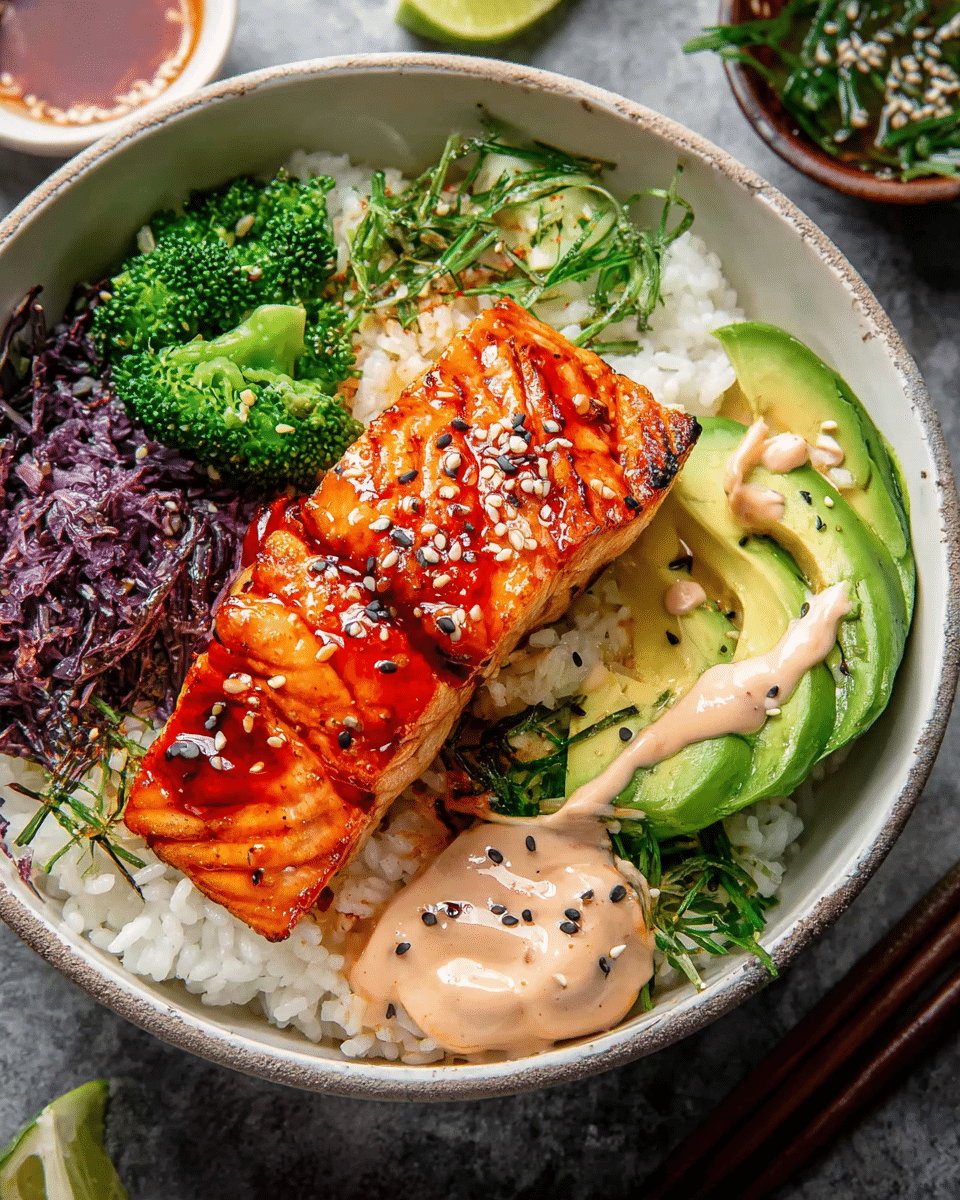 Baked Salmon Sushi Bowl