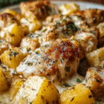 Garlic Parmesan Crockpot Chicken and Potatoes