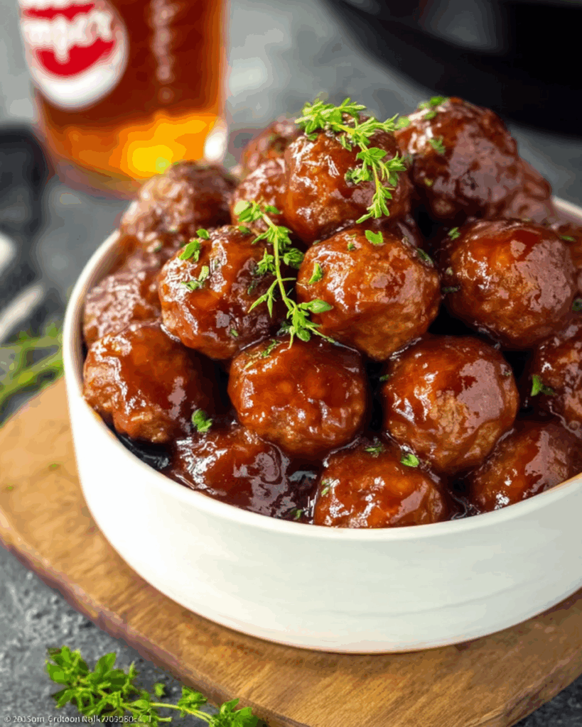 Dr. Pepper Instant Pot Meatballs