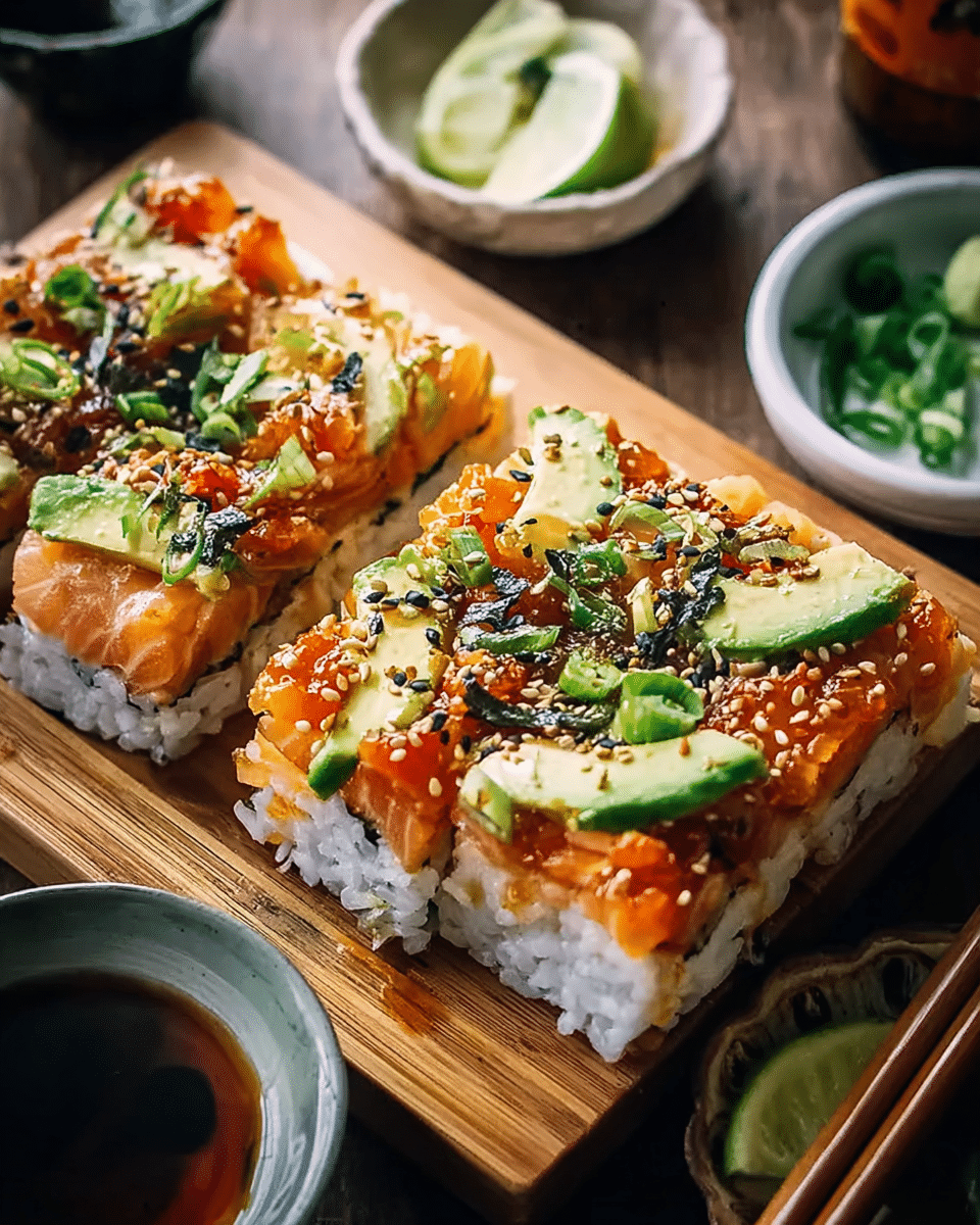 Spicy Salmon Sushi Bake