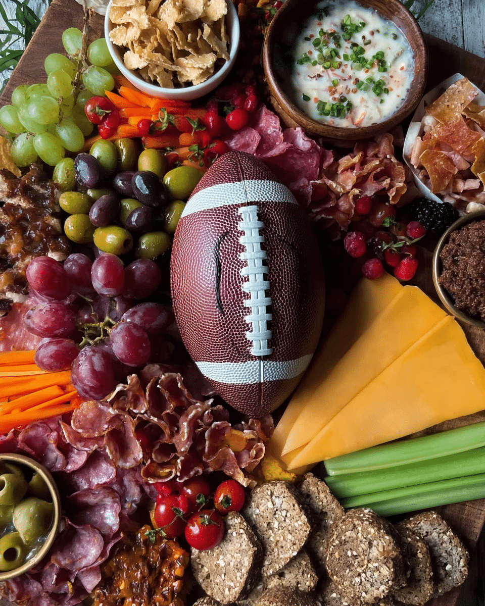 Football Charcuterie Board