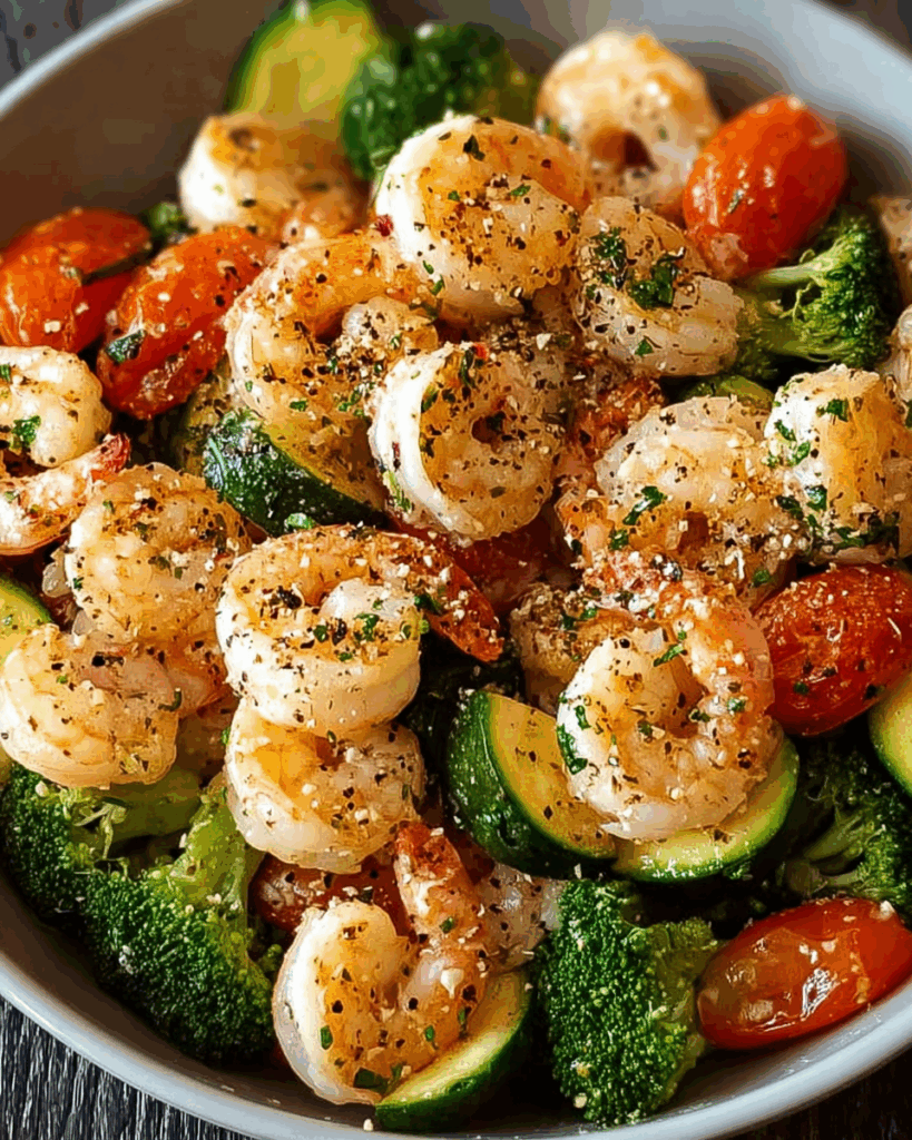 Garlic Parmesan Shrimp & Veggies