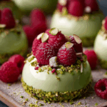 Pistachio Raspberry Cheesecake Domes