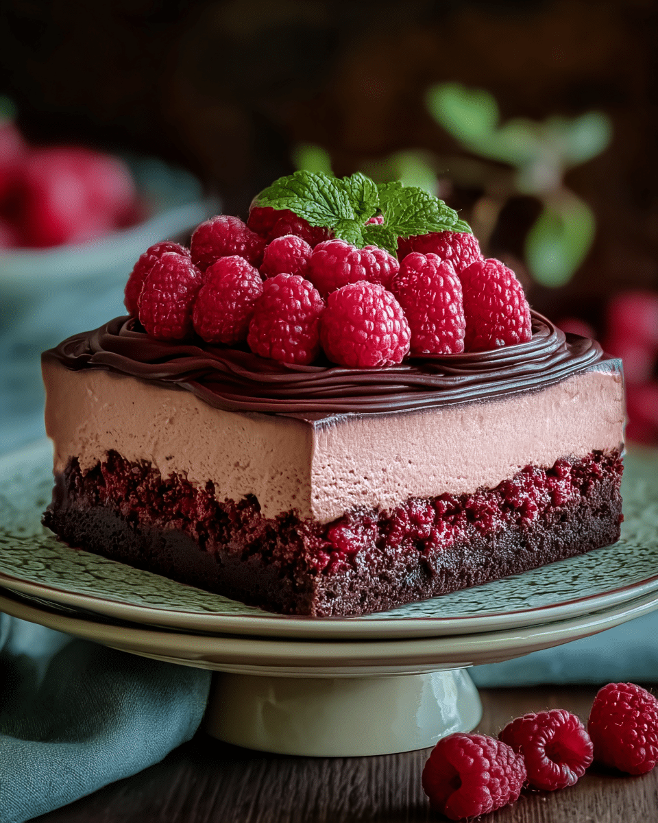 Raspberry Chocolate Mousse Cake