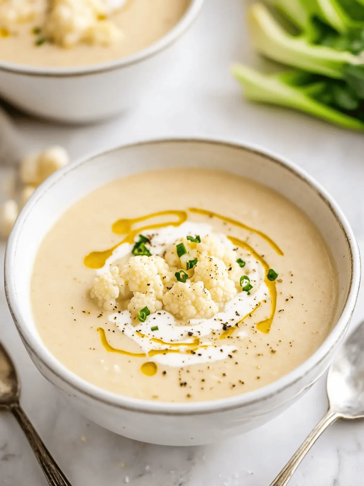 Keto Cauliflower Soup with Cream Cheese