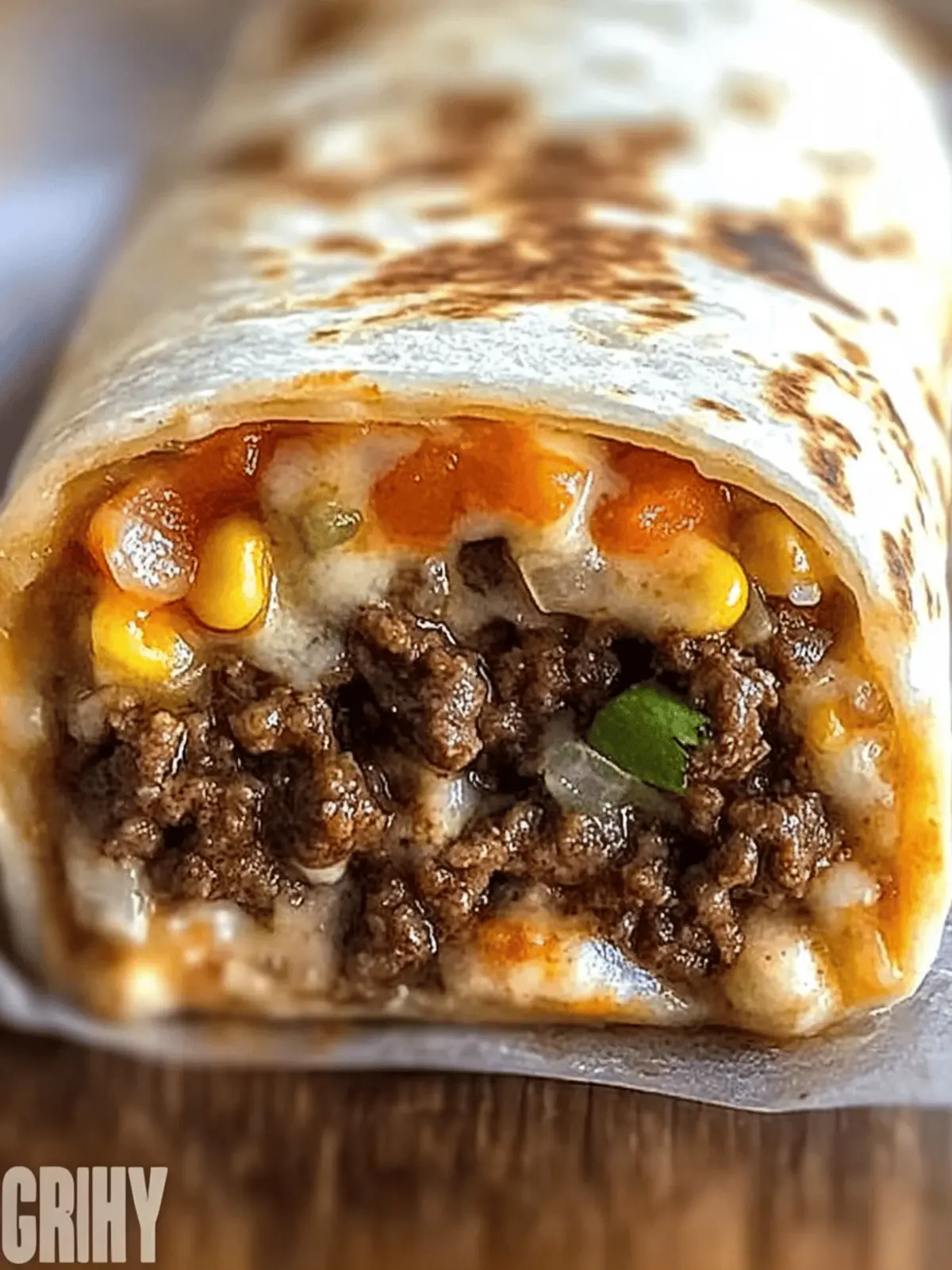 Beefy Melt Burrito