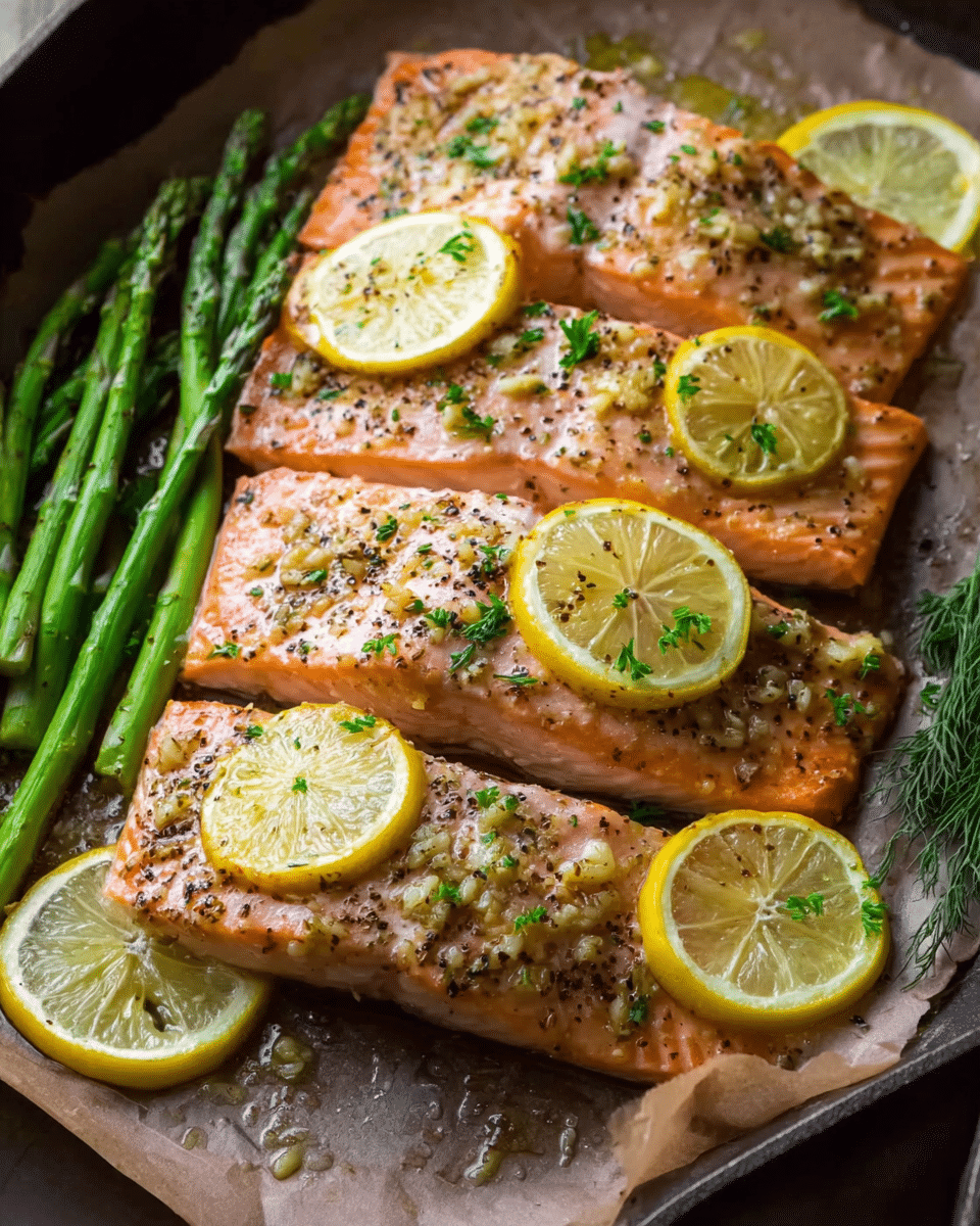 Baked Salmon with Garlic and Dijon