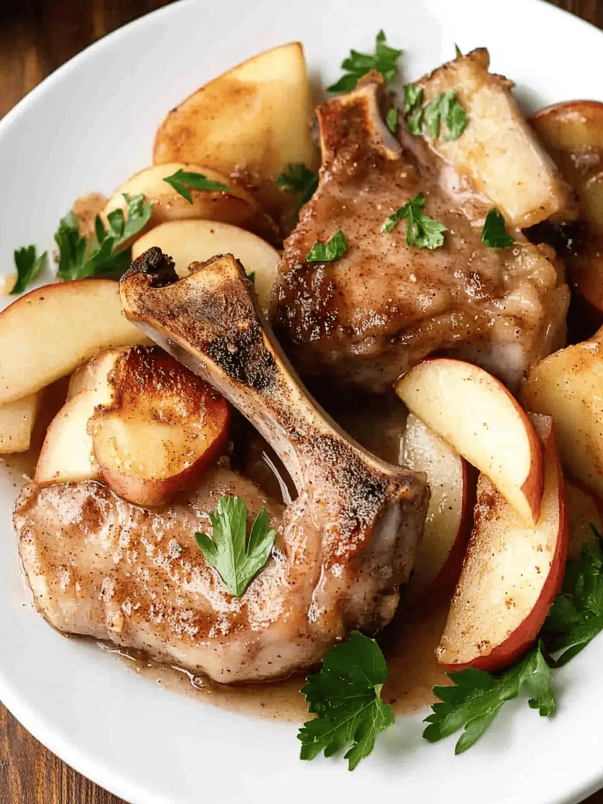 Slow Cooker Apple Cinnamon Pork Chops