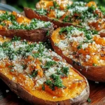 Garlic Parmesan Sweet Potato Wedges