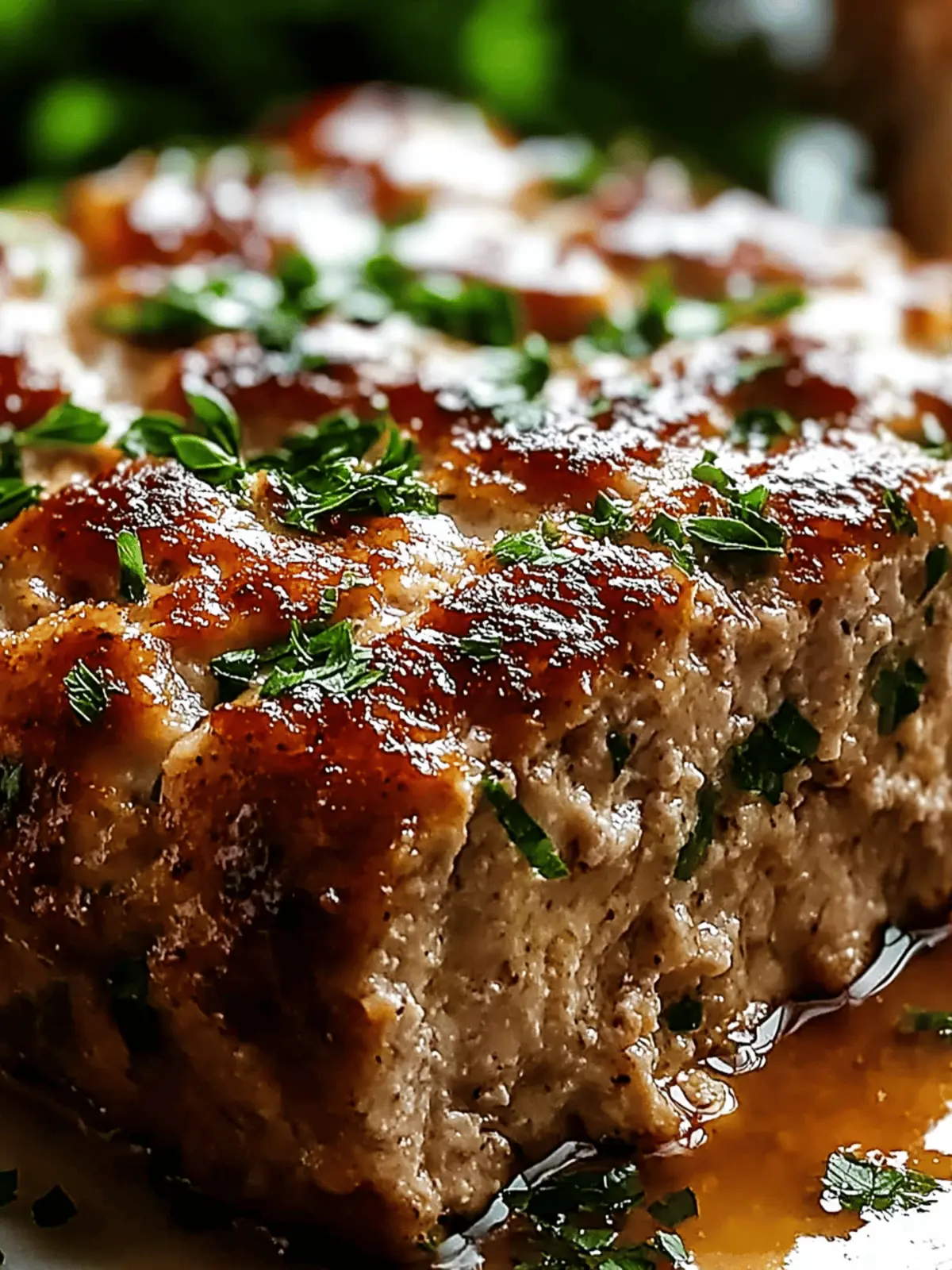 Garlic Parmesan Chicken Meatloaf
