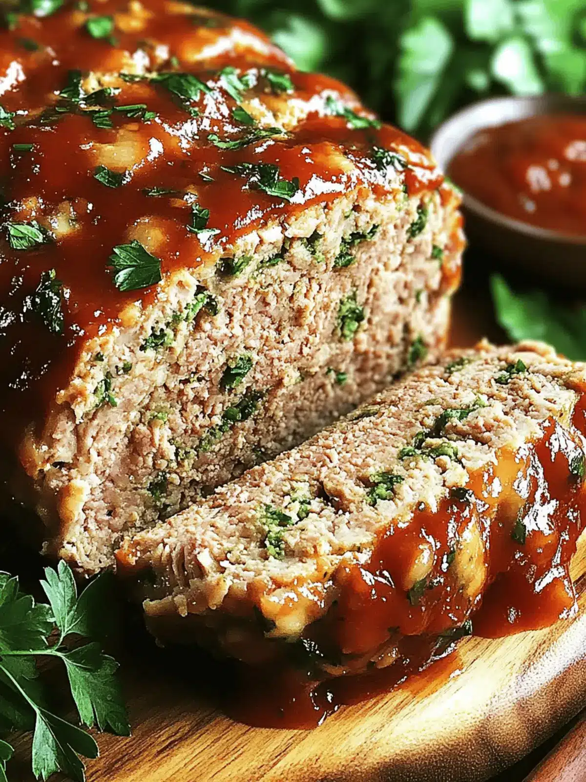 Garlic Herb Turkey Meatloaf