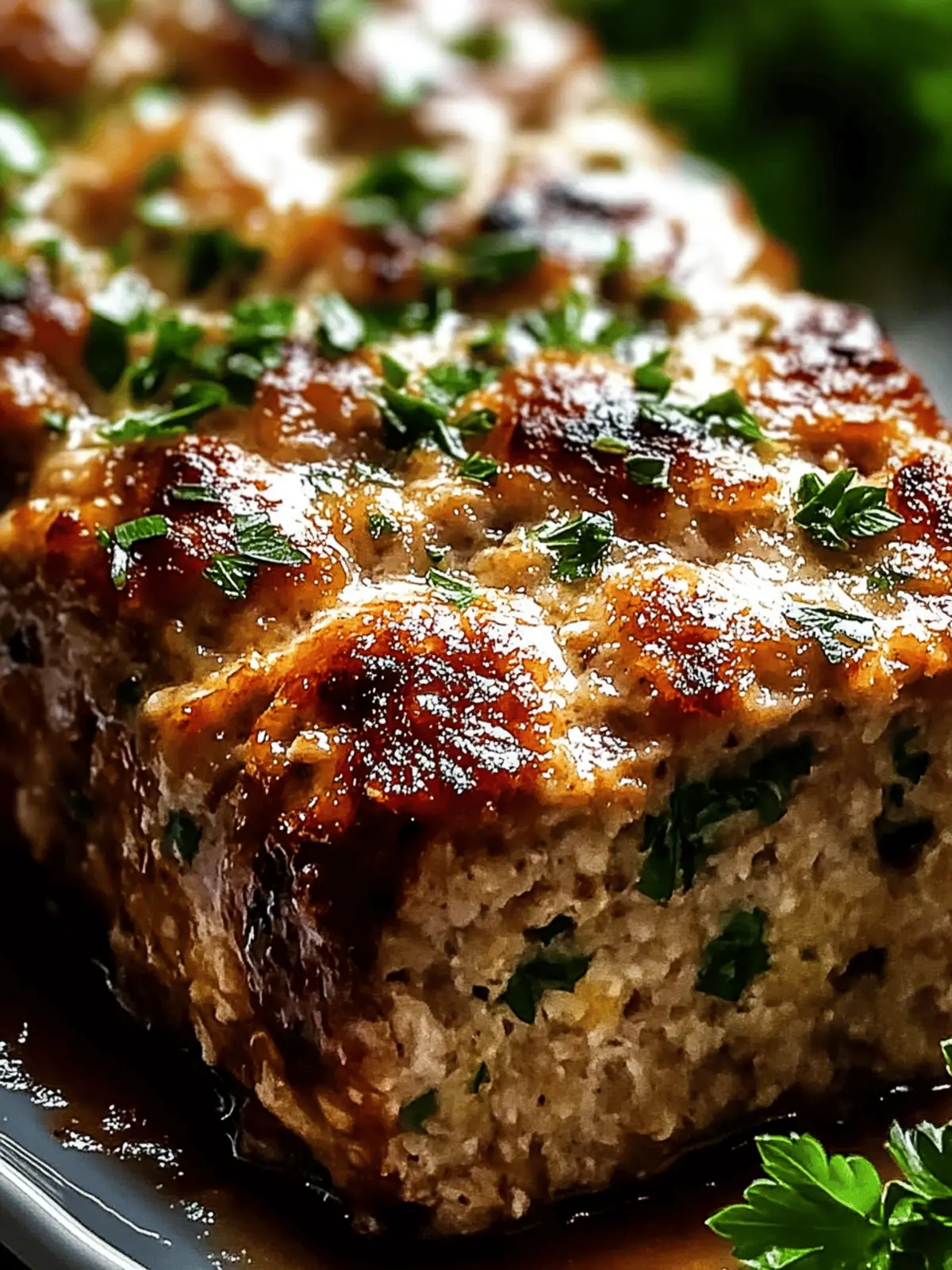 Melt-in-Your-Mouth Garlic Parmesan Chicken Meatloaf Delight