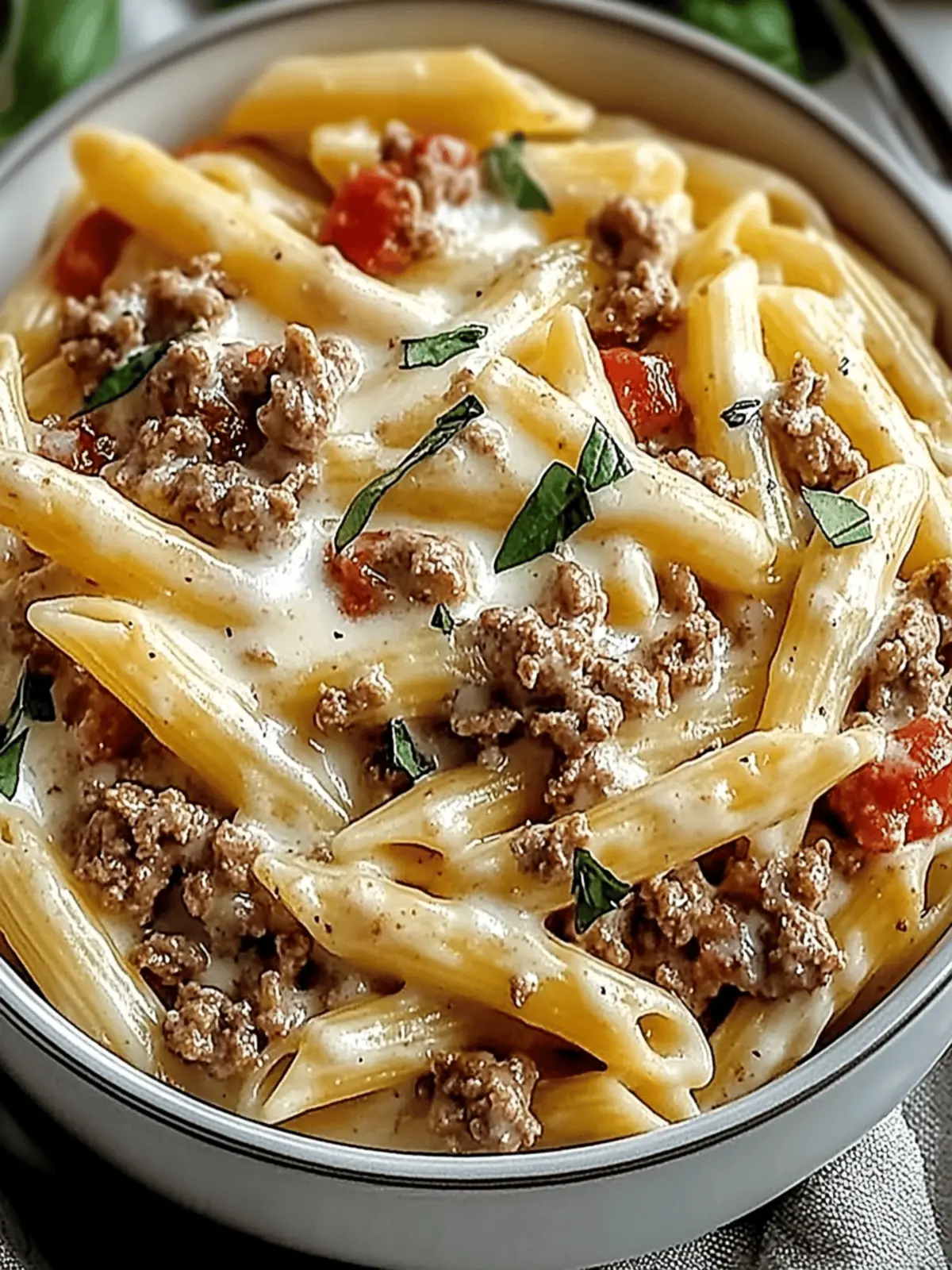 Creamy Rotel Pasta with Ground Beef