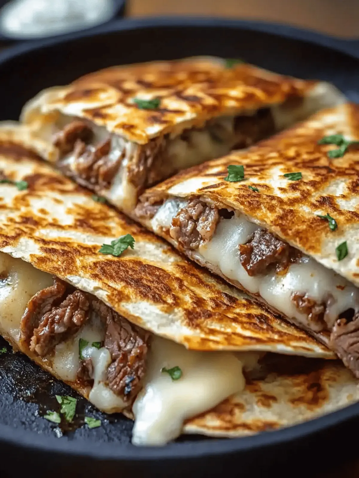 Mouthwatering Steak & Cheese Quesadillas for Cozy Evenings