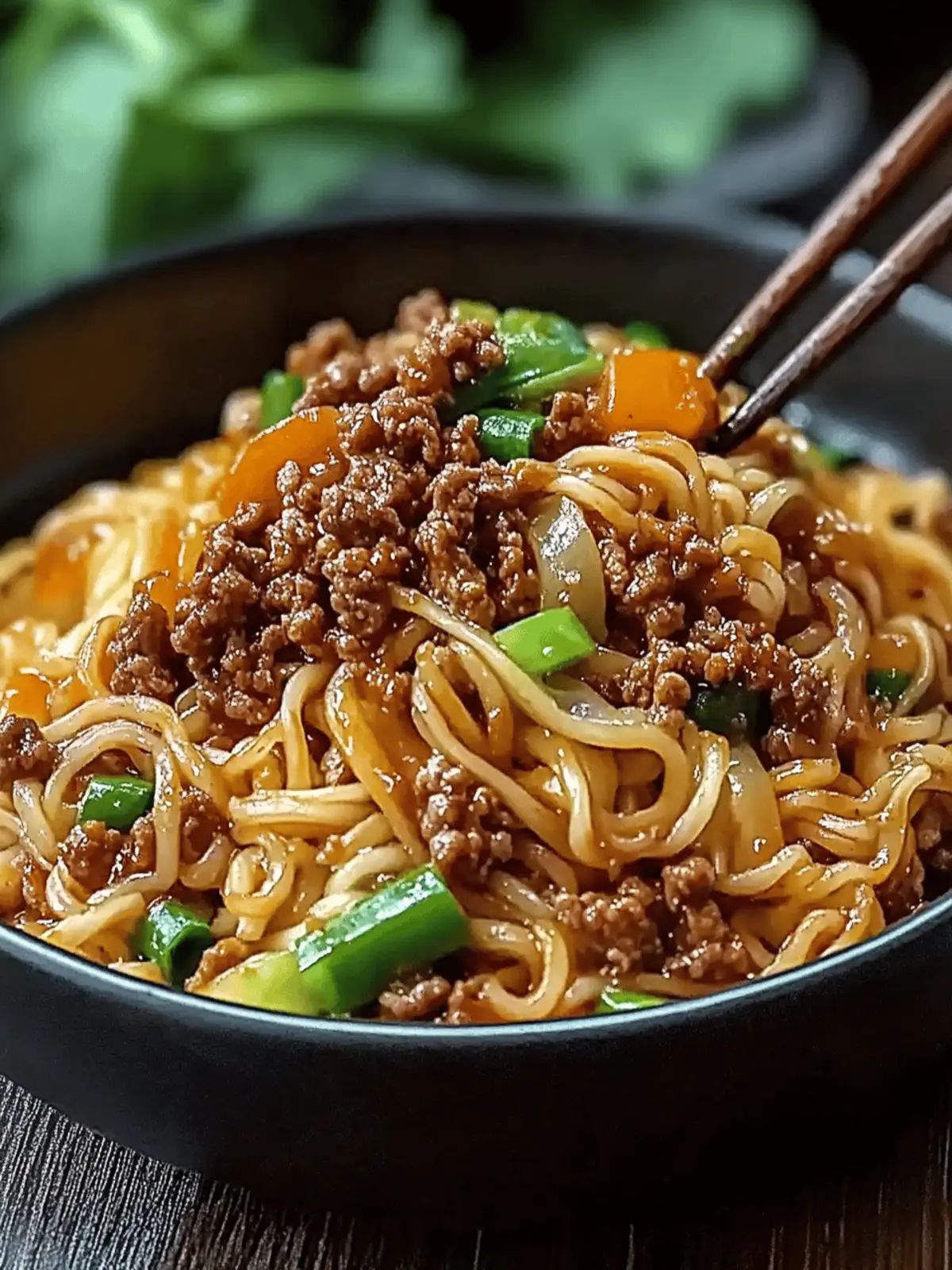 Mongolian Ground Beef Noodles: 20-Minute Family Delight
