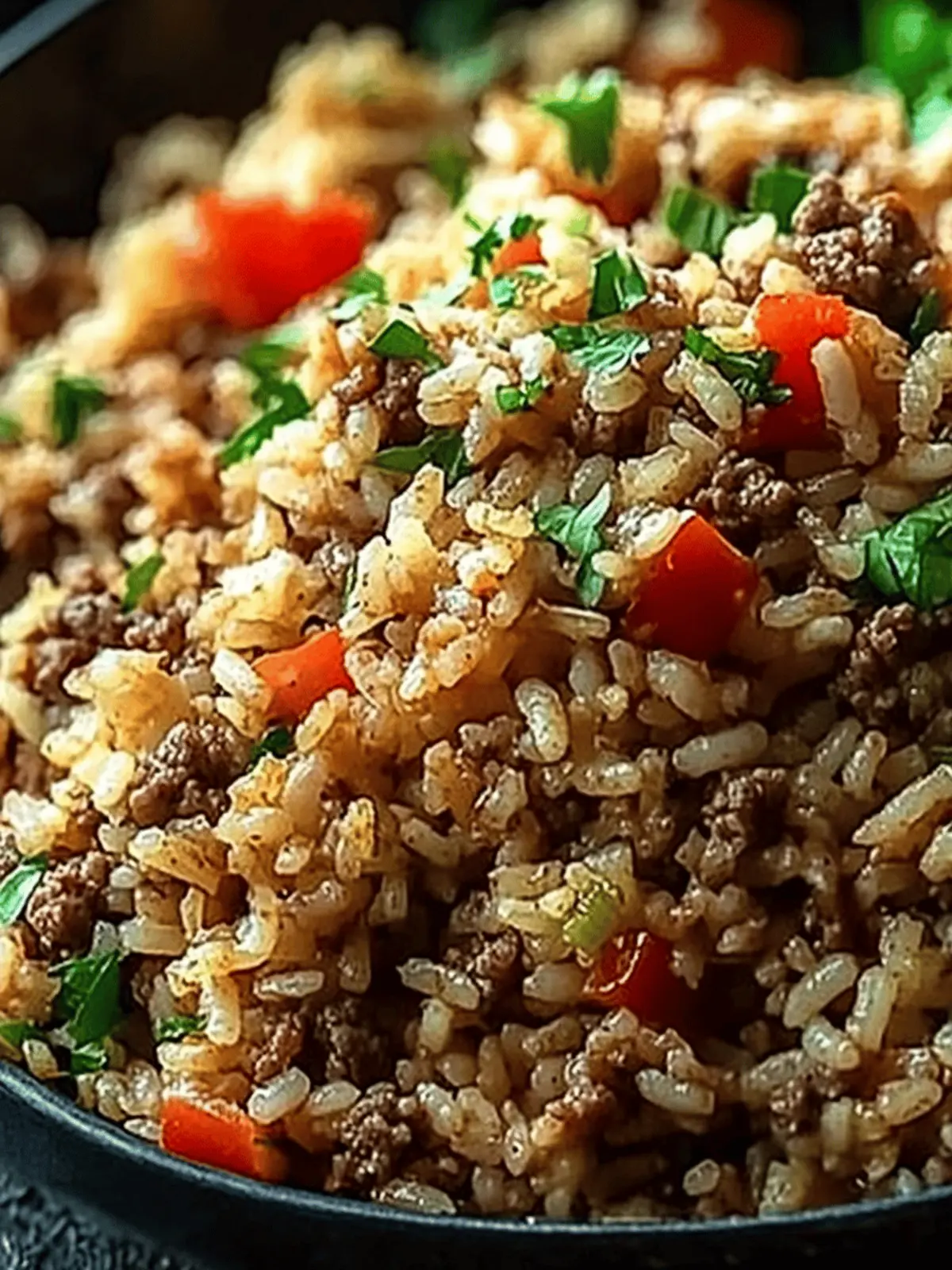 Mouthwatering Dirty Rice with Ground Beef – Comfort in a Bowl