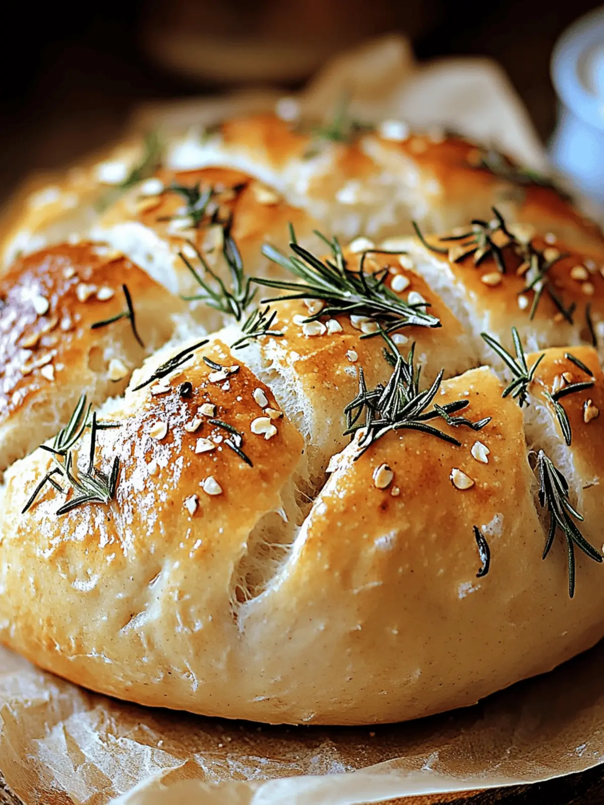Garlic Rosemary Artisan Bread