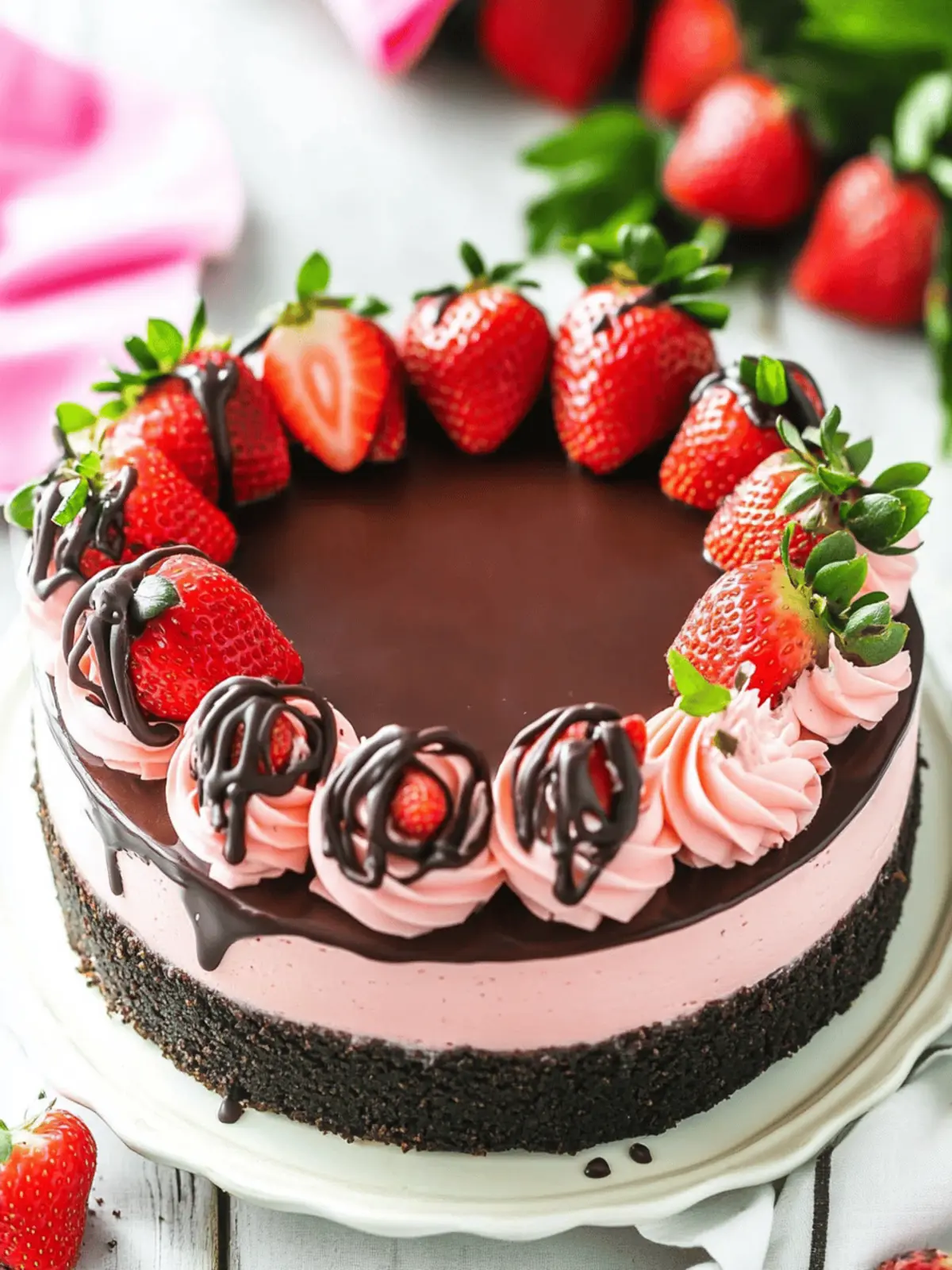 Irresistible Chocolate Covered Strawberry Cheesecake Recipe 5 Chocolate Covered Strawberry Cheesecake