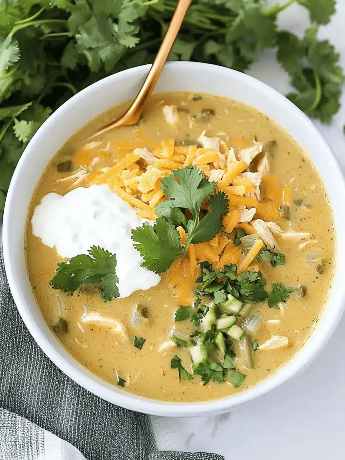 Green Chile Chicken Enchilada Soup
