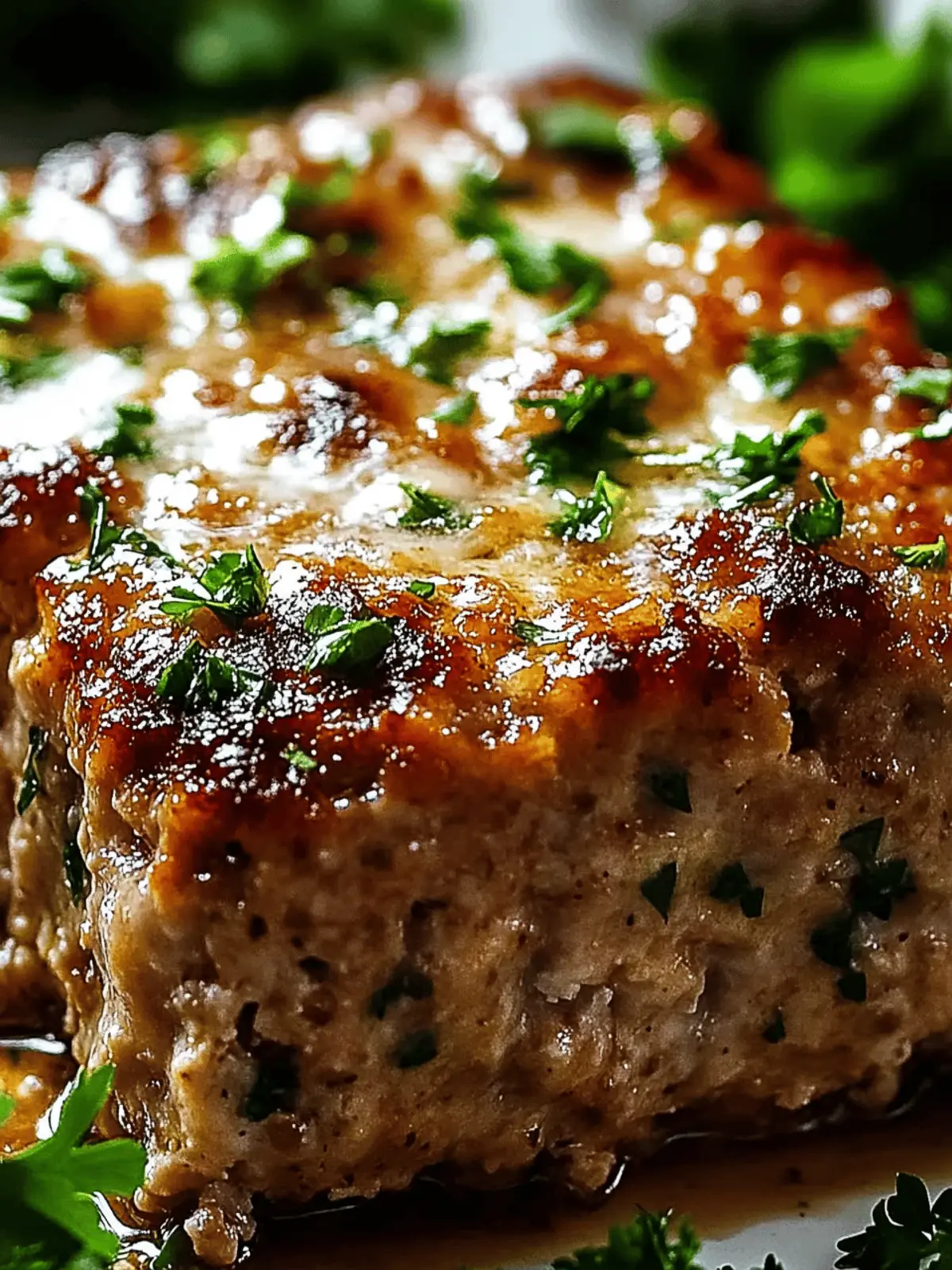 Melt-in-Your-Mouth Garlic Parmesan Chicken Meatloaf Delight