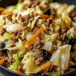 Chinese Ground Beef and Cabbage Stir-Fry
