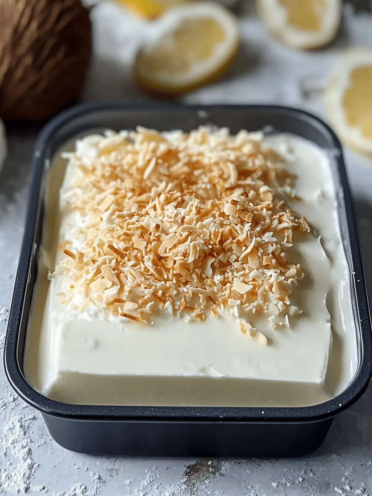 Coconut Cream Lush: Your No-Bake Tropical Dream Dessert
