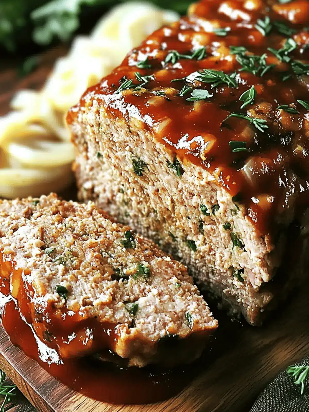 Garlic Herb Turkey Meatloaf