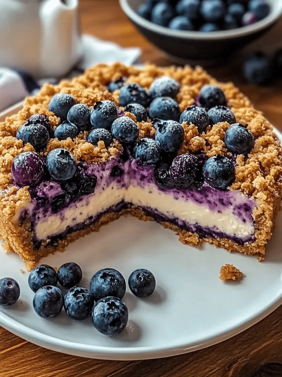 Blueberry Crumble Cheesecake