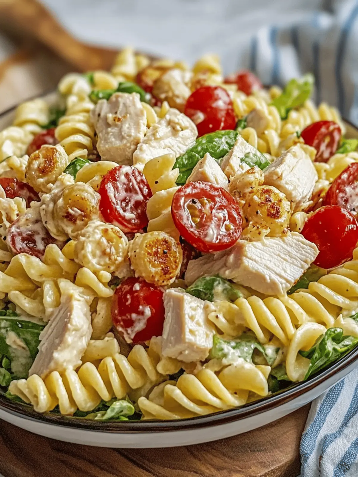 Easy Chicken Club Pasta Salad